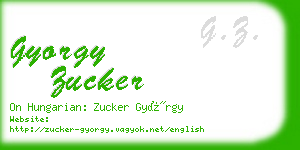 gyorgy zucker business card